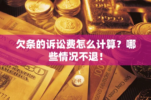 济南欠条的诉讼费怎么计算？哪些情况不退！