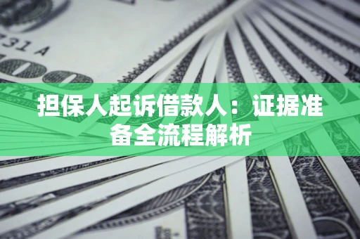 济南担保人起诉借款人：证据准备全流程解析